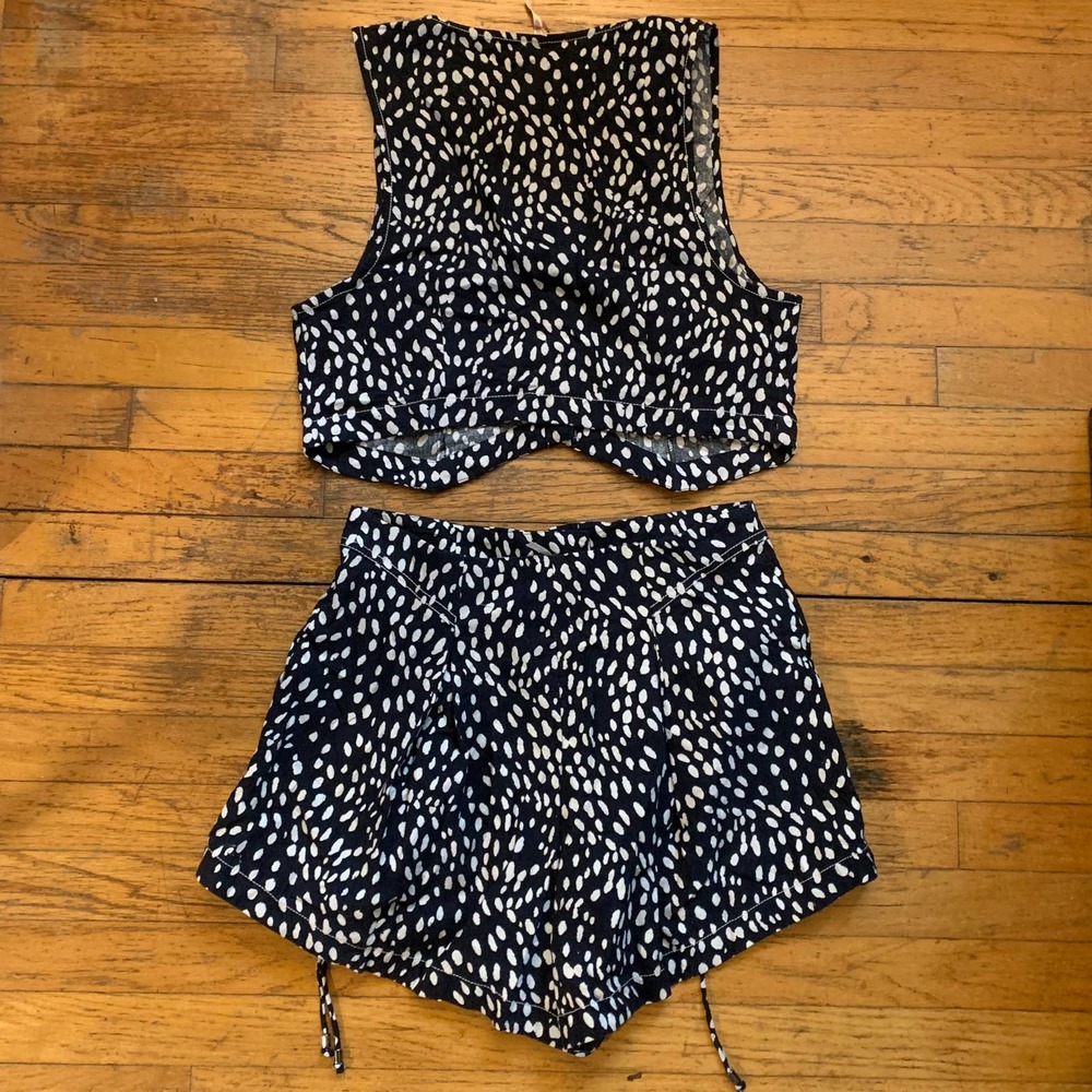 Free People Bennett Shorts and Crop Top Coord Set NWOT - Picture 6 of 6